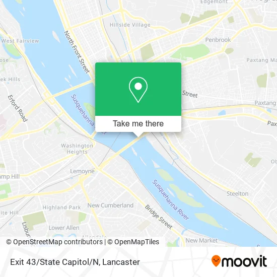 Exit 43/State Capitol/N map