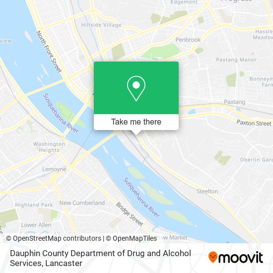 Dauphin County Department of Drug and Alcohol Services map