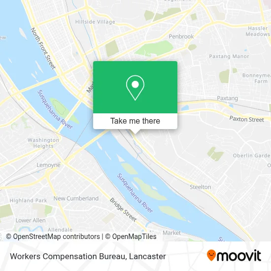 Workers Compensation Bureau map