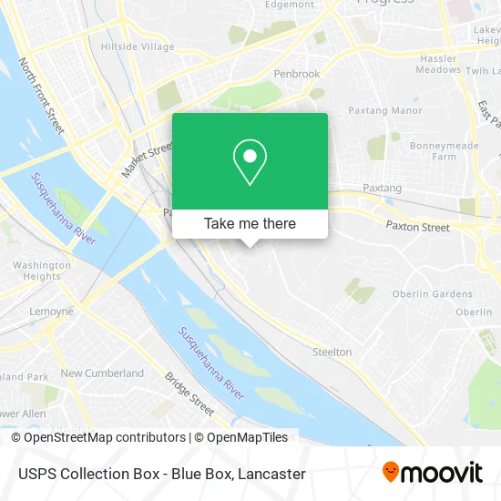 USPS Collection Box - Blue Box map