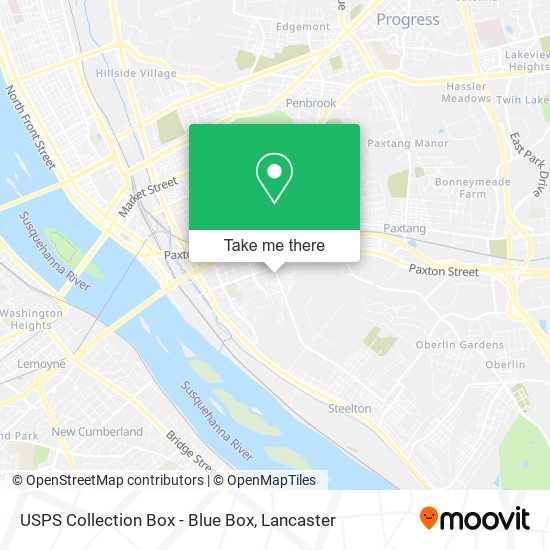 USPS Collection Box - Blue Box map