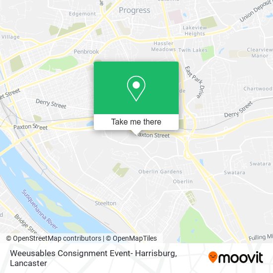 Mapa de Weeusables Consignment Event- Harrisburg
