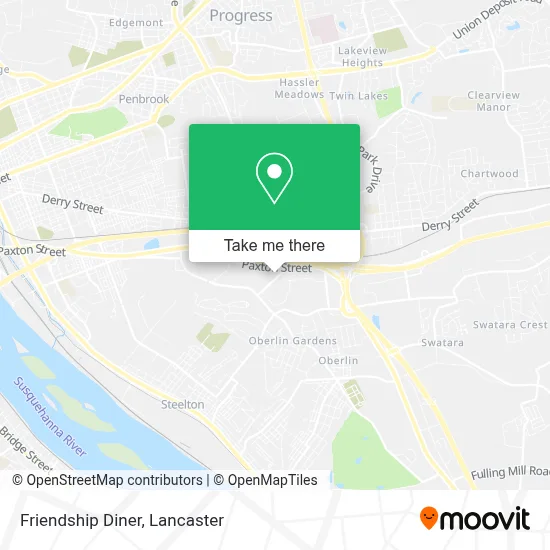Friendship Diner map