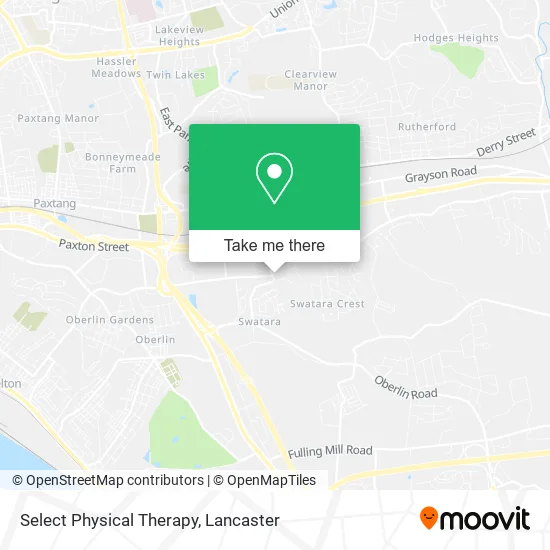 Select Physical Therapy map