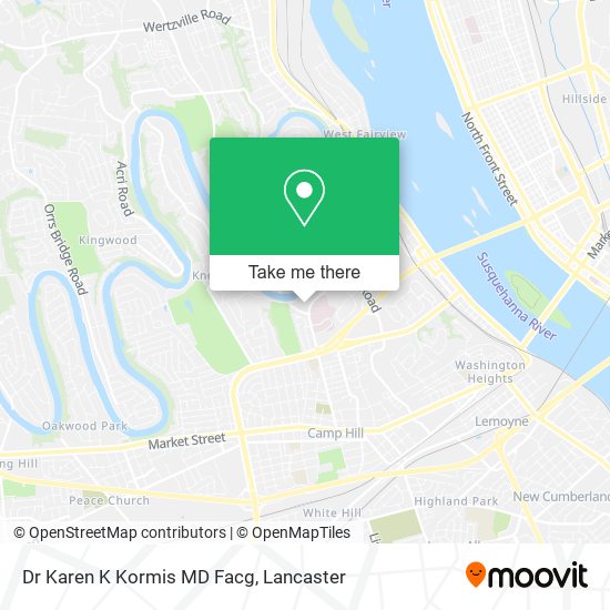 Dr Karen K Kormis MD Facg map