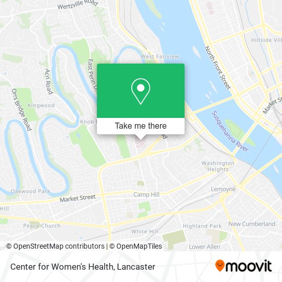 Center for Women's Health map