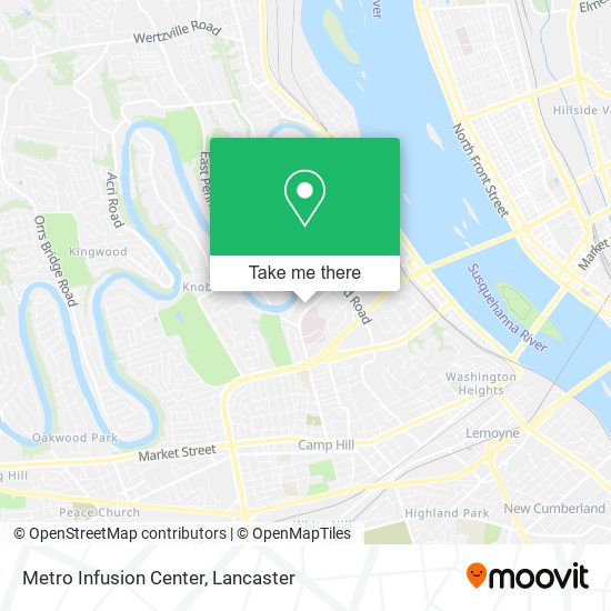 Mapa de Metro Infusion Center
