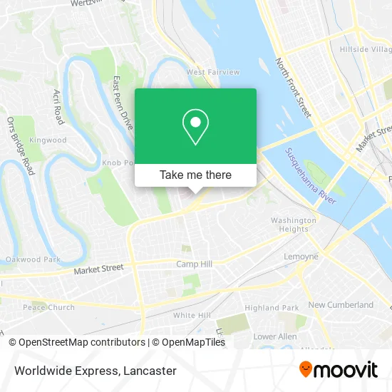 Worldwide Express map