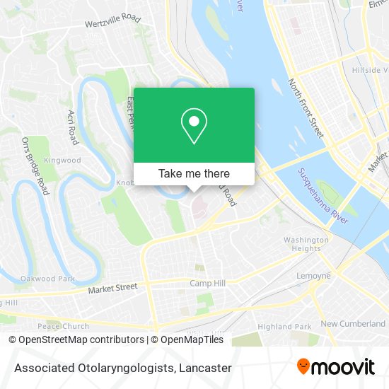 Associated Otolaryngologists map
