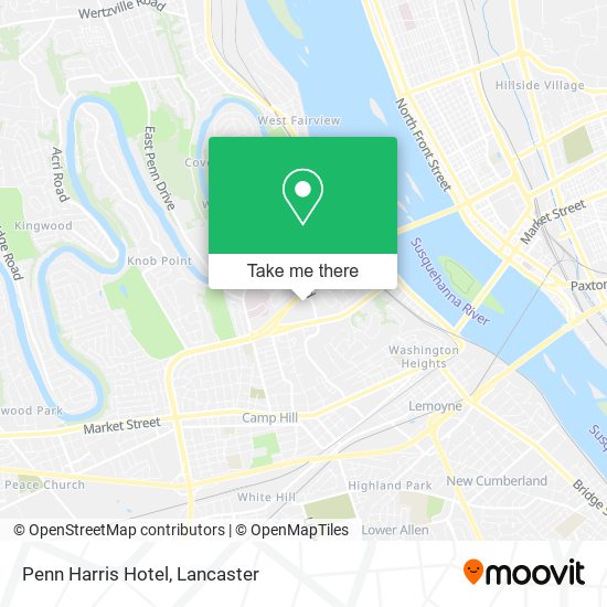 Penn Harris Hotel map