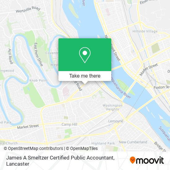 James A Smeltzer Certified Public Accountant map