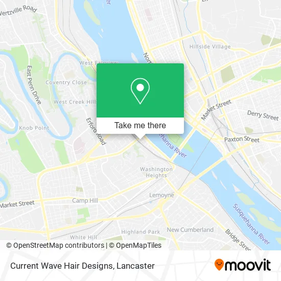 Current Wave Hair Designs map