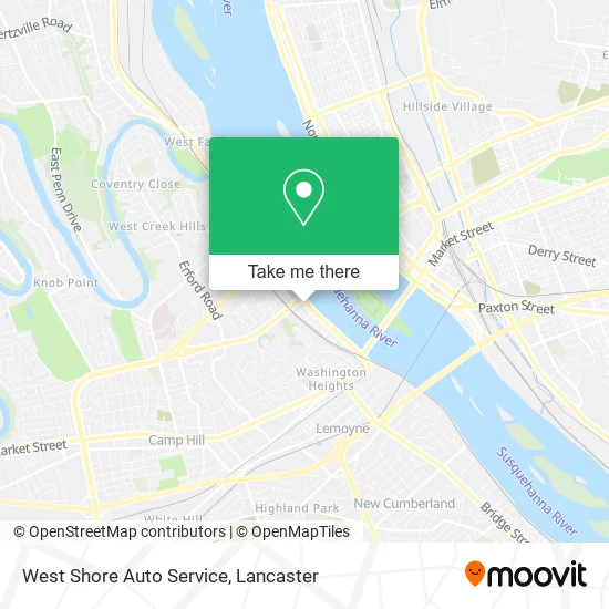 West Shore Auto Service map