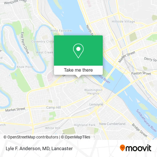 Lyle F. Anderson, MD map