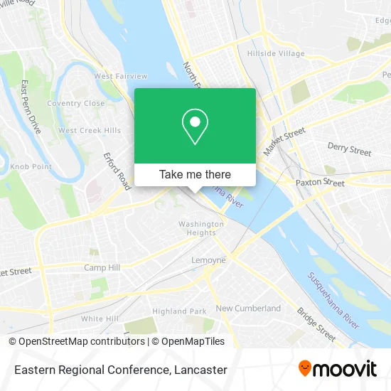 Eastern Regional Conference map