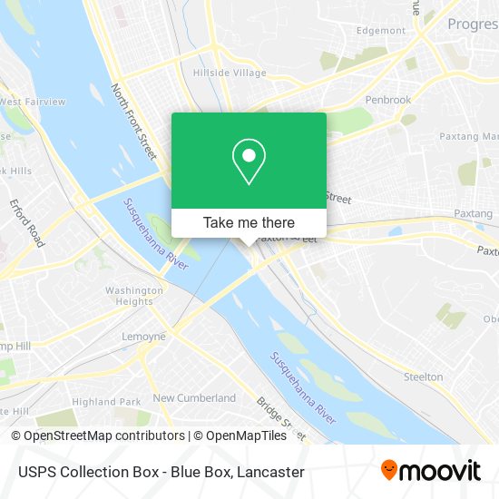 USPS Collection Box - Blue Box map