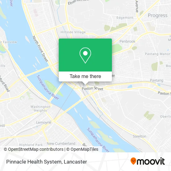 Pinnacle Health System map