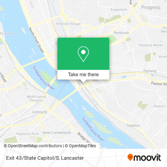 Exit 43/State Capitol/S map