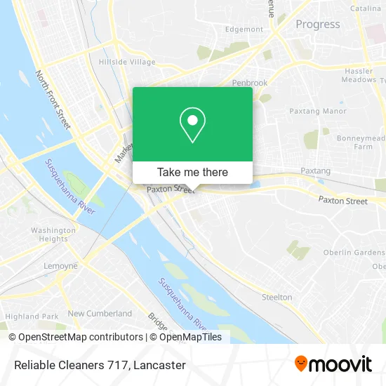 Reliable Cleaners 717 map