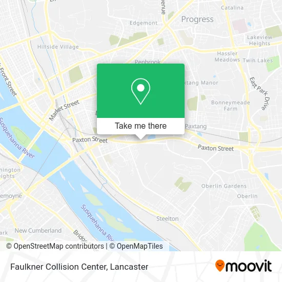 Faulkner Collision Center map