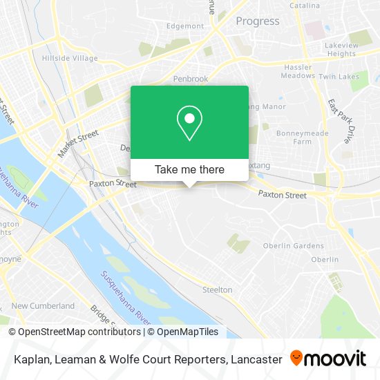 Kaplan, Leaman & Wolfe Court Reporters map