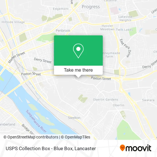 USPS Collection Box - Blue Box map
