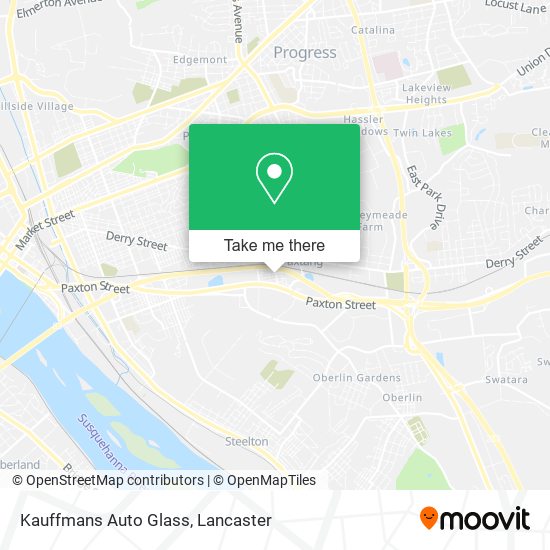 Mapa de Kauffmans Auto Glass