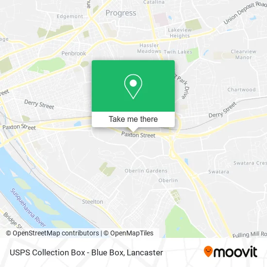 Mapa de USPS Collection Box - Blue Box