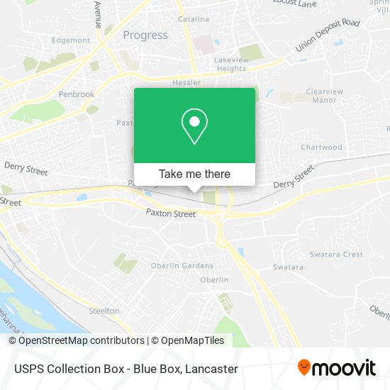 Mapa de USPS Collection Box - Blue Box