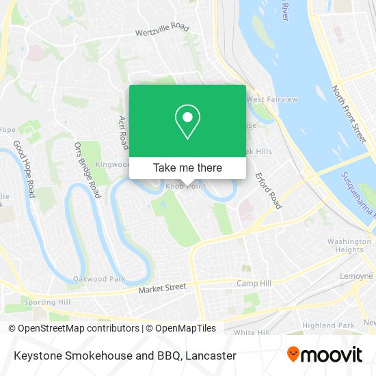 Keystone Smokehouse and BBQ map