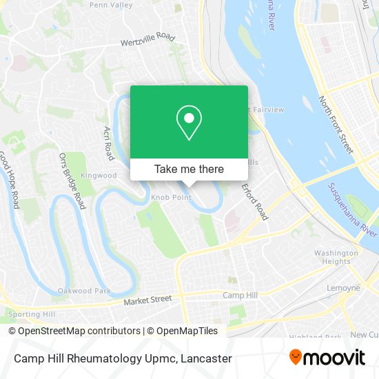 Mapa de Camp Hill Rheumatology Upmc