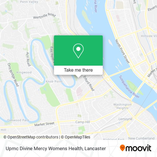 Upmc Divine Mercy Womens Health map