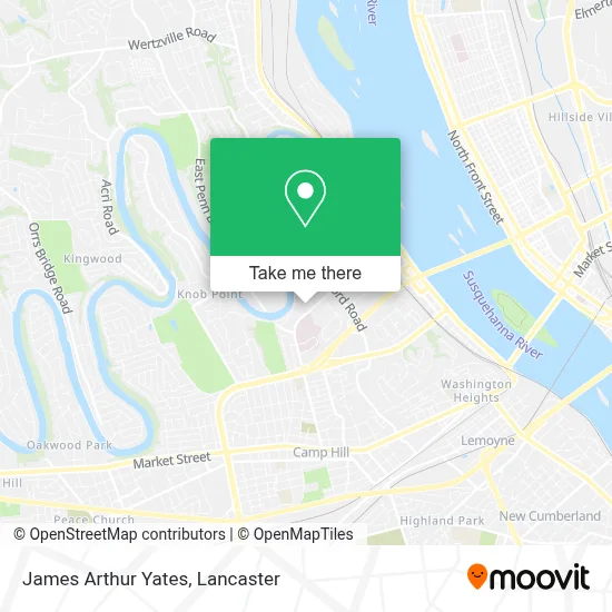 James Arthur Yates map