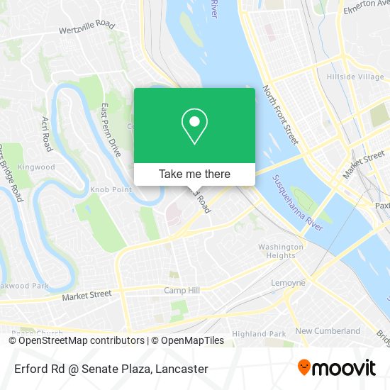 Erford Rd @ Senate Plaza map