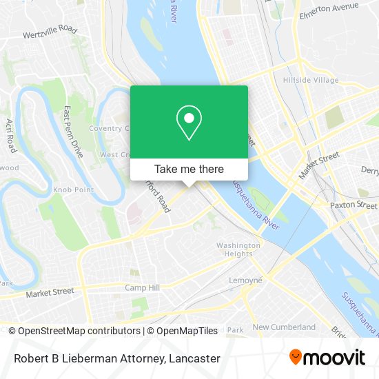 Robert B Lieberman Attorney map