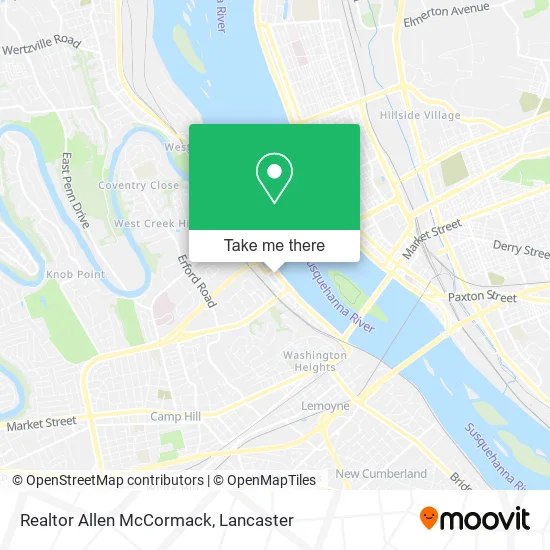 Realtor Allen McCormack map