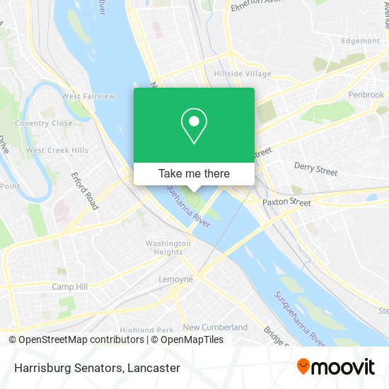 Harrisburg Senators map