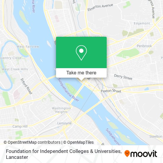 Foundation for Independent Colleges & Universities map