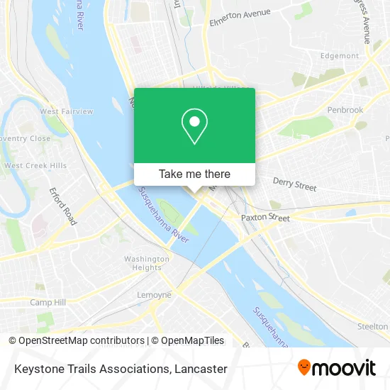 Keystone Trails Associations map