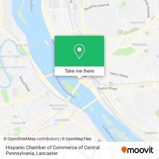 Hispanic Chamber of Commerce of Central Pennsylvania map