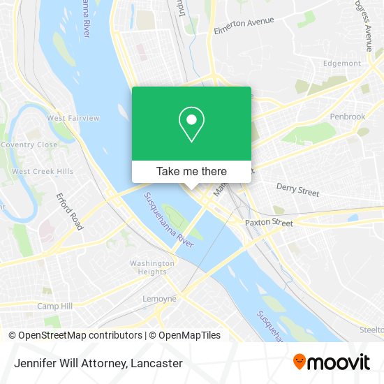 Jennifer Will Attorney map