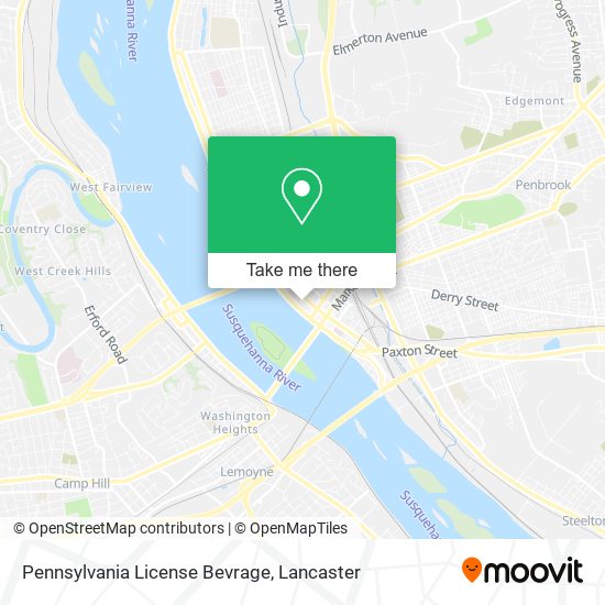 Mapa de Pennsylvania License Bevrage