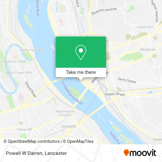 Powell W Darren map