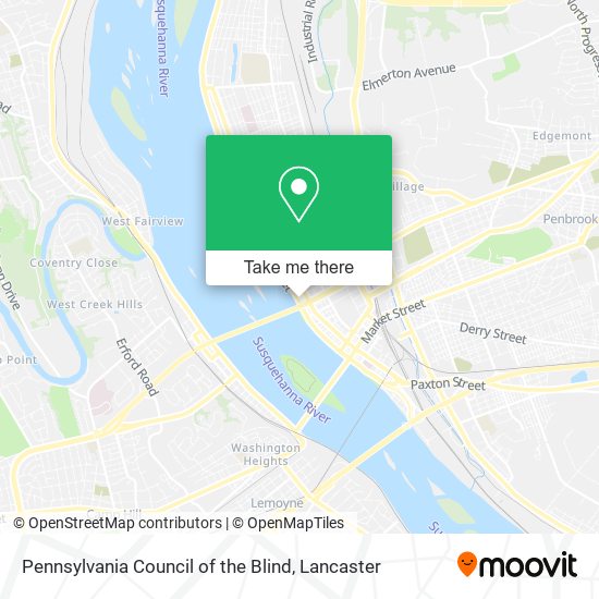 Pennsylvania Council of the Blind map