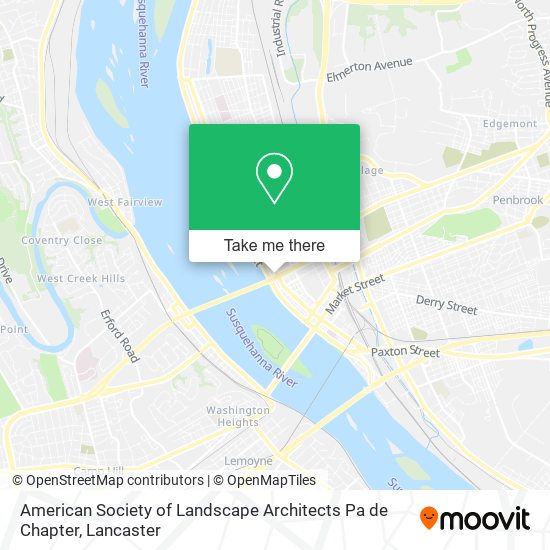 American Society of Landscape Architects Pa de Chapter map