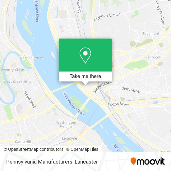 Pennsylvania Manufacturers map