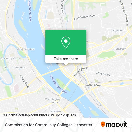 Commission for Community Colleges map