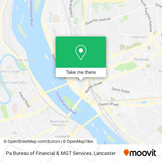 Pa Bureau of Financial & MGT Services map