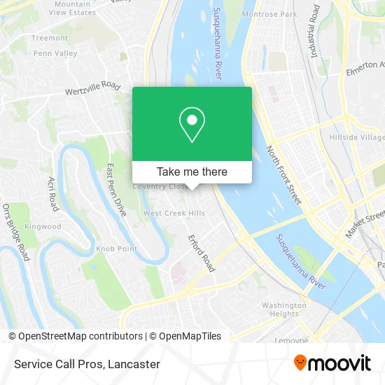 Service Call Pros map