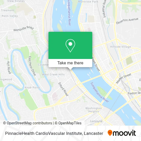 PinnacleHealth CardioVascular Institute map